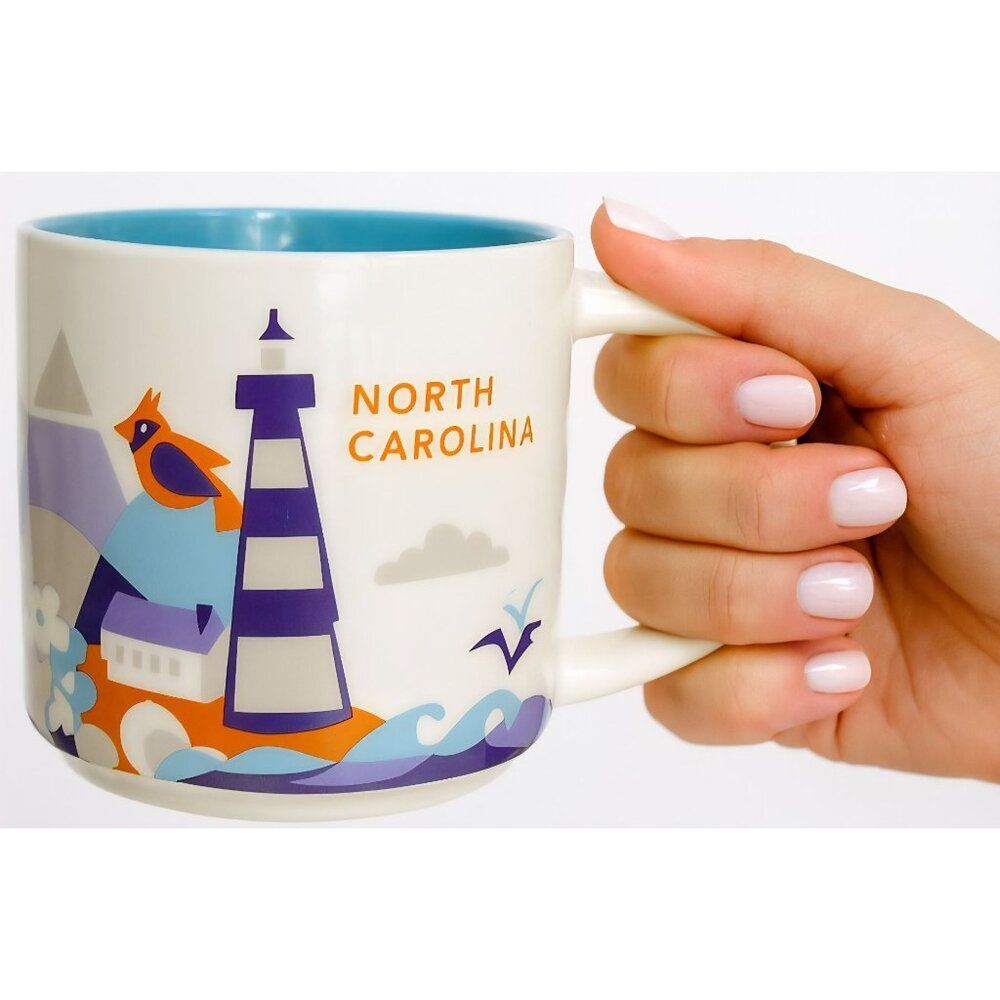 Starbucks Coffee Cup MUG 2013 North Carolina You Are Here Collection 14 oz TEA